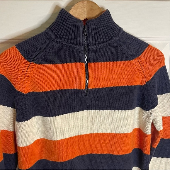 GAP Blue, White, Orange Striped Pull-over Sweater Size 10L - Picture 4 of 7
